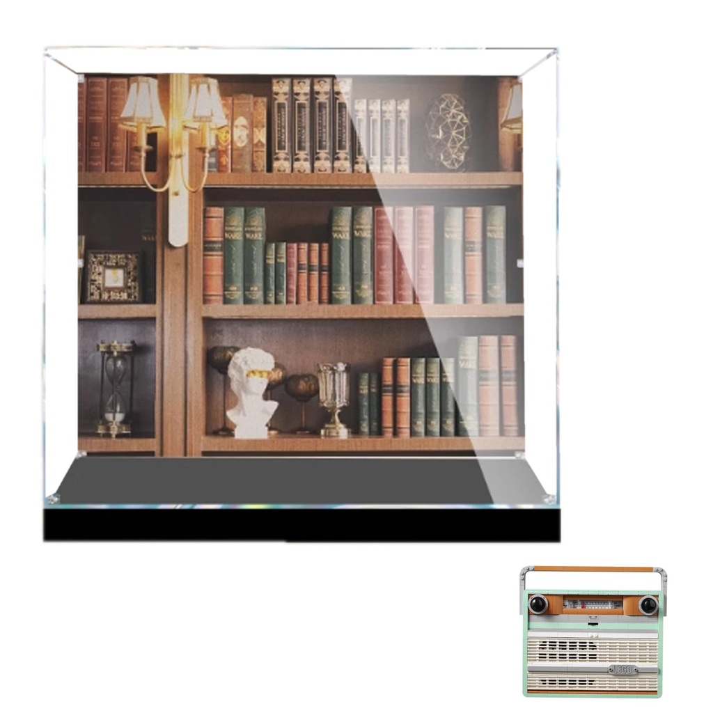 Acrylic Display Box for Lego 10334 Vintage Radio Model Transparent Dustproof Display Box Storage Box Compatible with Lego 10334 Model Model Not Included Style A 3mm