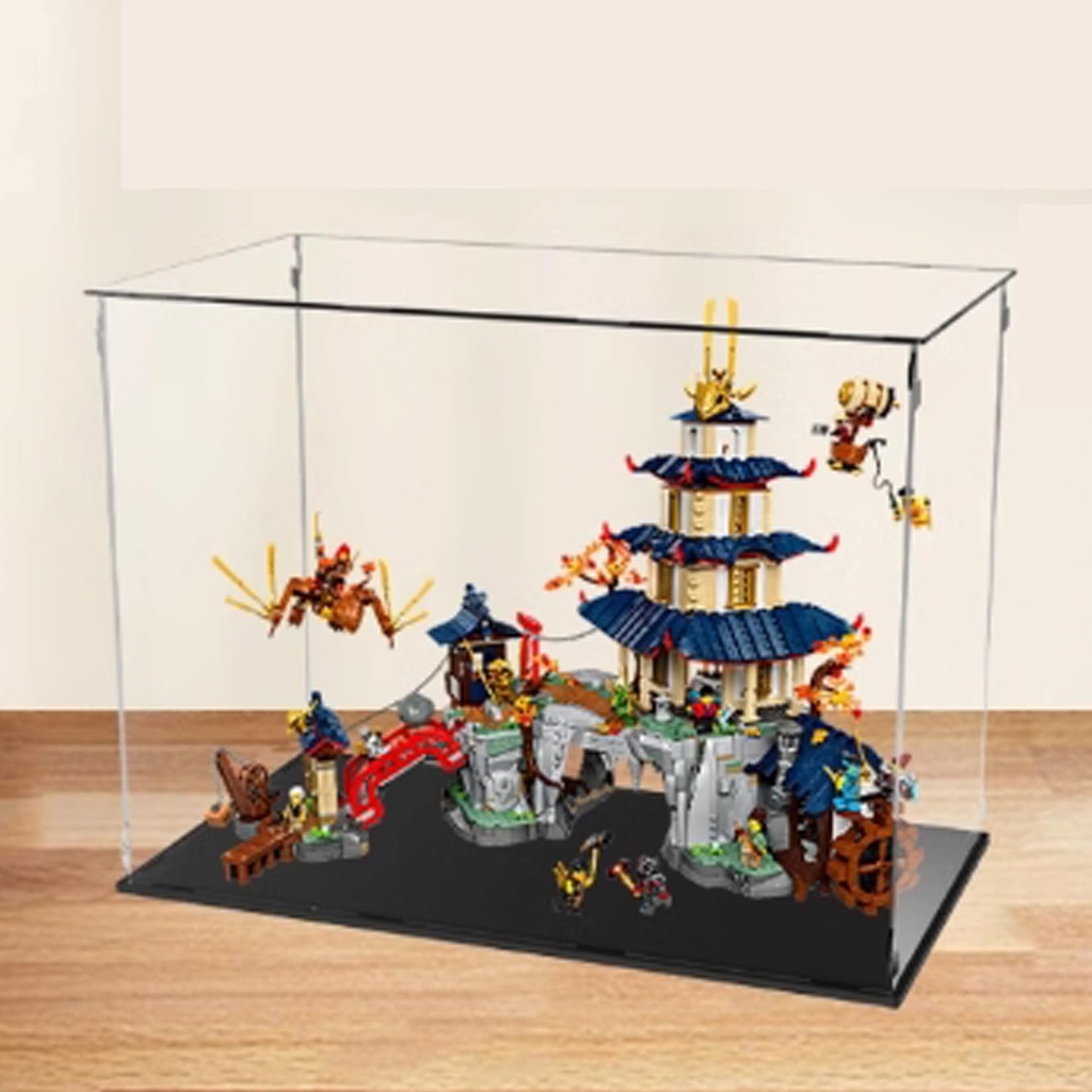Acrylic 3mm Display Box for Lego 71814 Temple City Model Transparent Dustproof Display Box Compatible with Lego 71814 Construction kit Model Not Included Transparent Models
