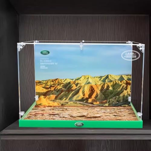 AZIZAT Acrylic Display Case Is Compatible with Lego 10317 Offroad Vehicle 90 Building Kit Model Collectibles Dustproof Clear Display Box only Storage Box painting