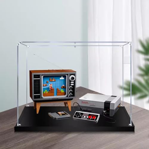AZIZAT Acrylic Display Case Is Compatible with Lego 71374 Mario Console Building Kit Model Collectibles Dustproof Clear Display Box only Storage Box transparent 2mm