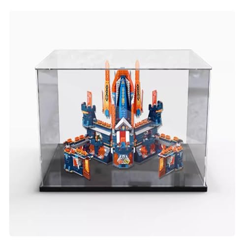 Acrylic Display case for Lego 70357 Knights Castle Model Dustproof Transparent Collections Display Case Display Box only Black Base