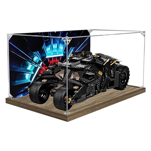 Acrylic Clear Display Box Compatible with Lego 76240 Automobiles Model Collectible Countertop Display Box Gift Dust Box Storage Box Display Box Only Airbrush StyleB 3mm