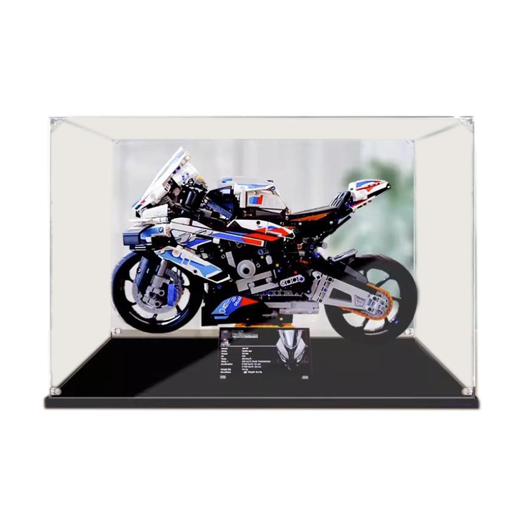 Acrylic Display Case for Lego Technic Car M 1000 RR 42130 Model Dustproof AntiUV Storage Box Ideal for Collectors 3mm Transparent