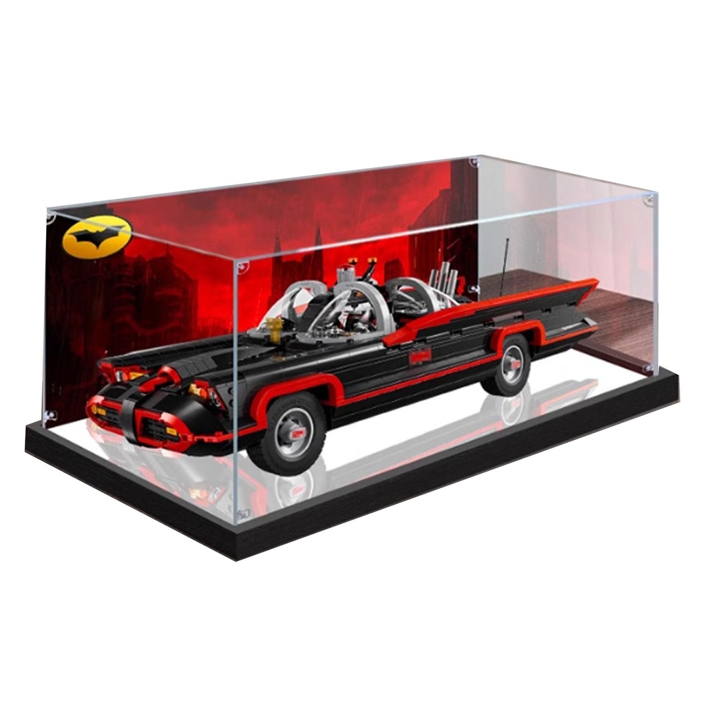 Acrylic Display case Compatible with Lego 76328 Batmobile Ship Display Box kitdustproof UVResistant Transparent Display case Display case only kit not Included Airbrush and Mirror