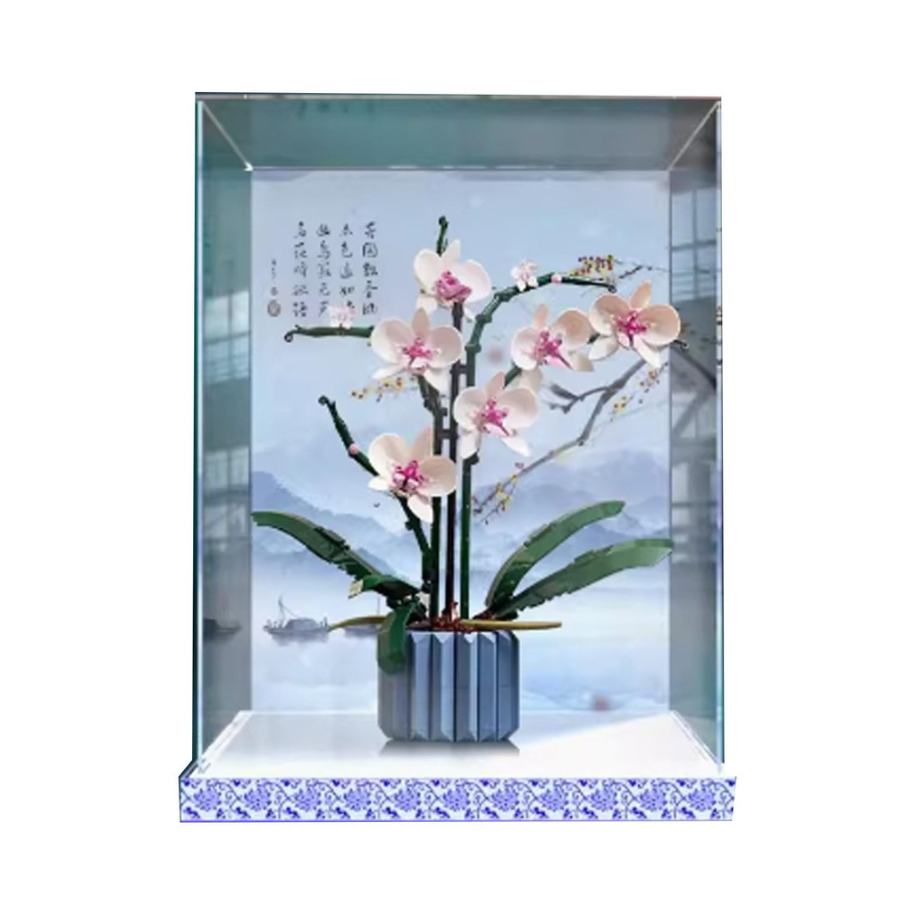 Acrylic Clear Display Case for Lego Orchid 10311 Display BoxBuilding Block Collectibles Transparent Dustproof Showcase Storage Box Display Box Stand Only Case