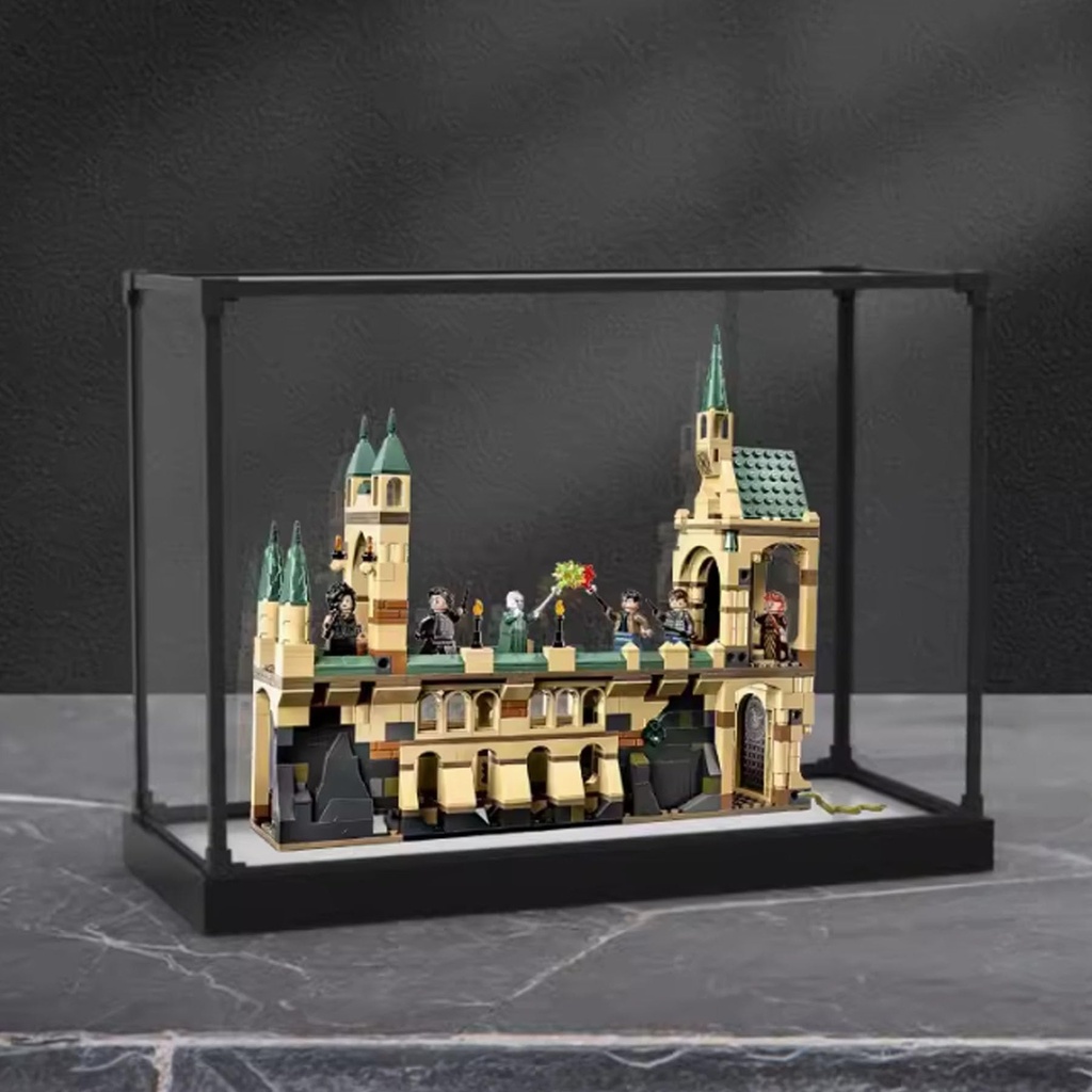 Acrylic Display Clear Collectors Box Compatible with Lego 76415 The Battle of Hogwarts Building Block Model Dust Storage Box Display Box Box Only Style 1