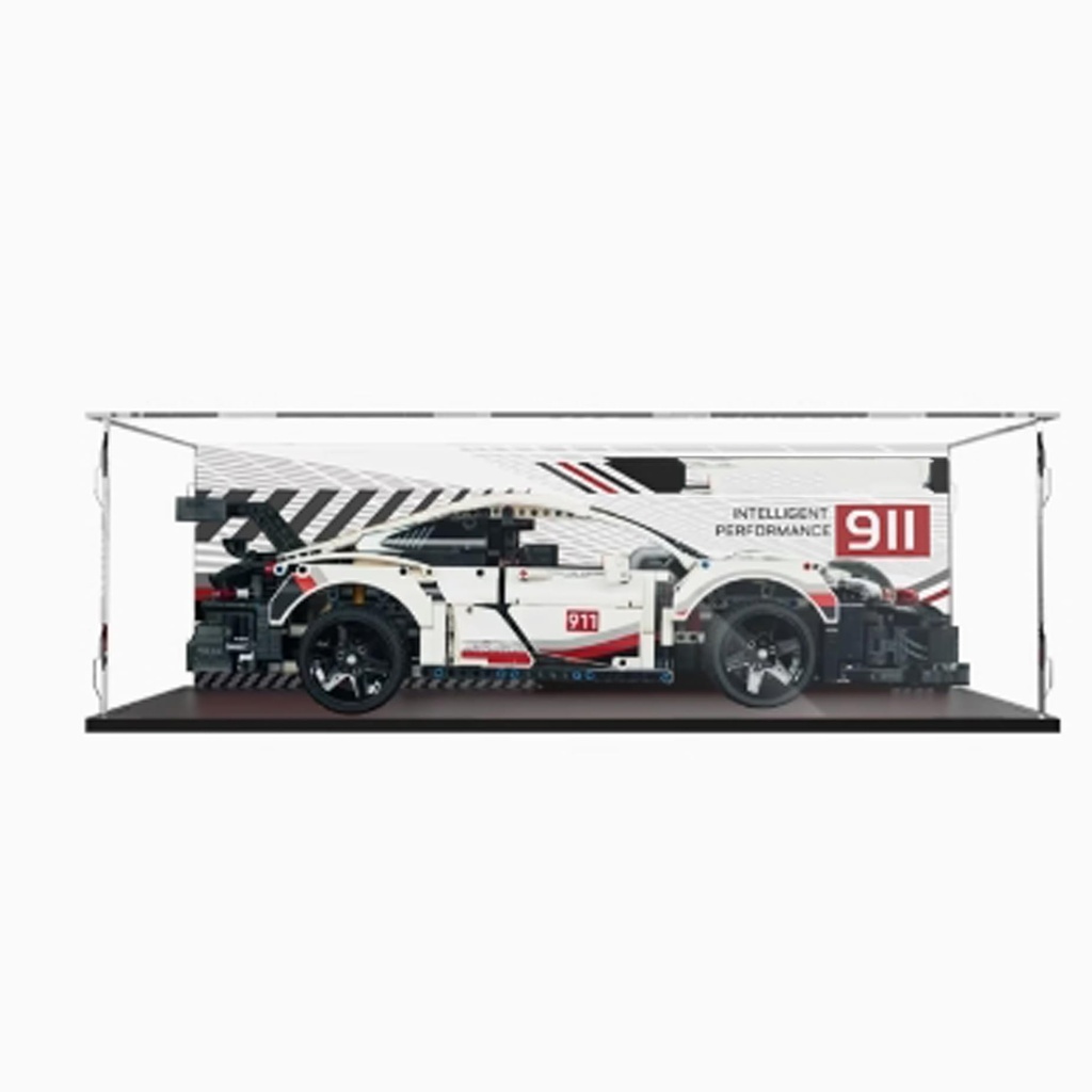 Acrylic Clear Display Case for Lego 42096 Automotive Display BoxBuilding Block Collectibles Transparent Dustproof Showcase Storage Box Display Box Stand for Only Case