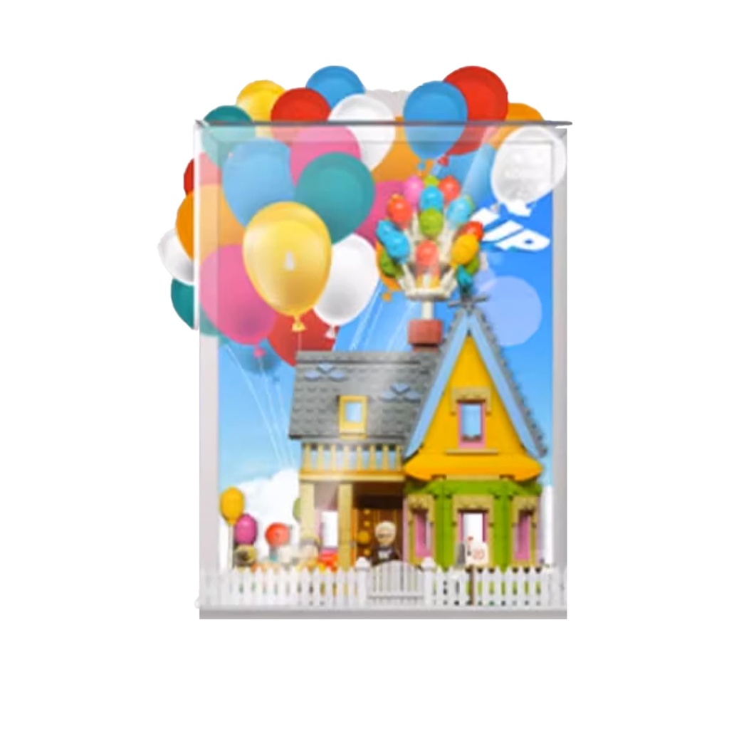 Acrylic Display Case for Lego Up House Building Blocks Model 43217 Dustproof Transparent Clear Protective Case Compatible with Lego 43217 The model NOT included multicolor2
