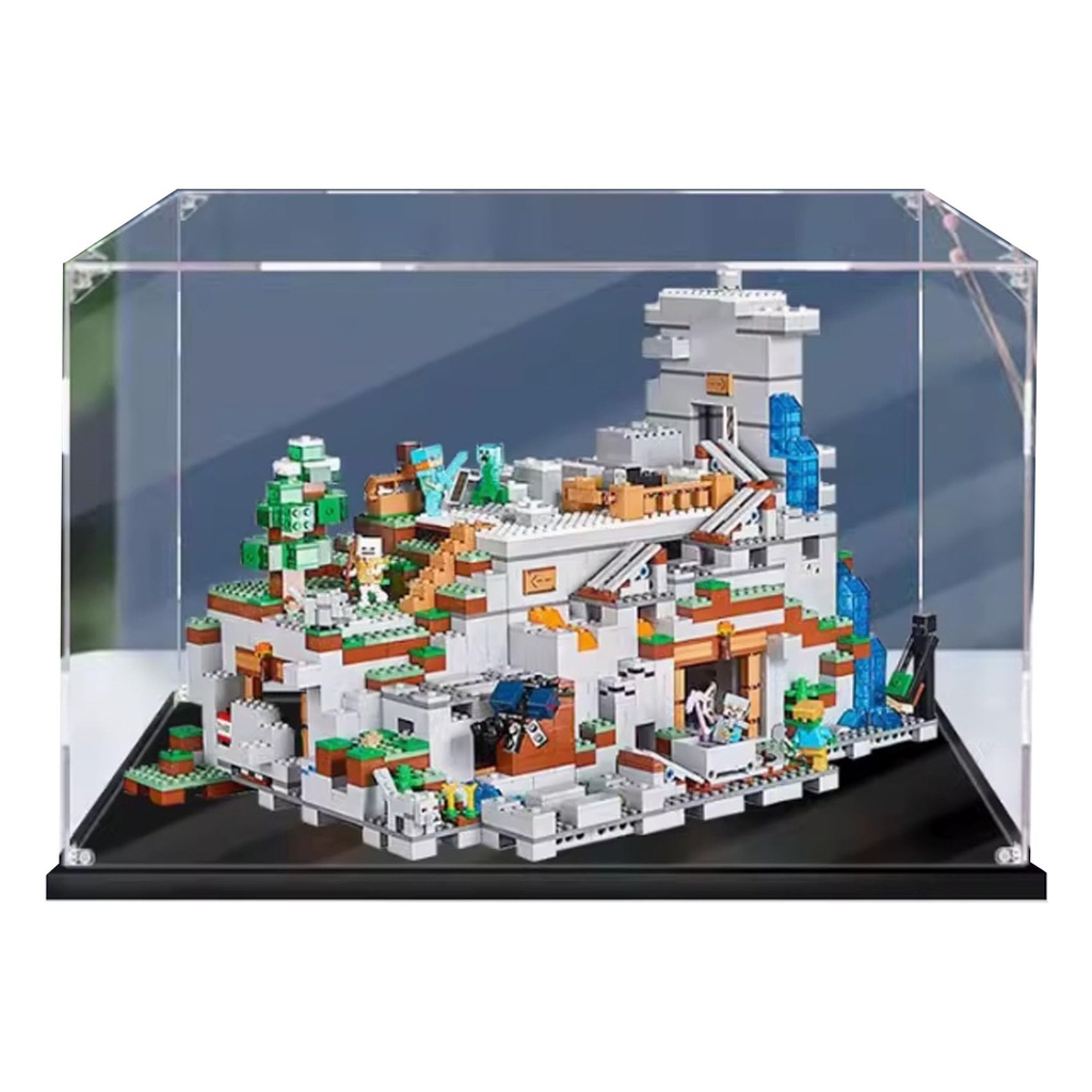 Acrylic Display case for Lego 21137 Caves Model Transparent Display case selfAssembling dustproof Collectibles Display case216 x 137 x137 inchesDisplay Box only 3mm
