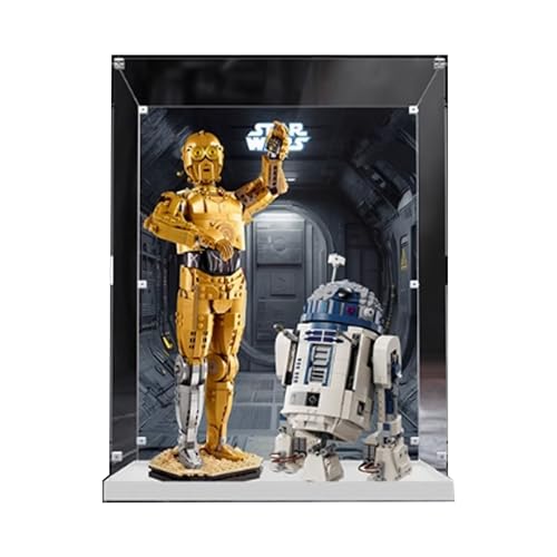 Acrylic Display case Compatible with Lego 7539875379 Robots Display Box kitdustproof UVResistant Transparent Display case Display case only kit not Included White Background