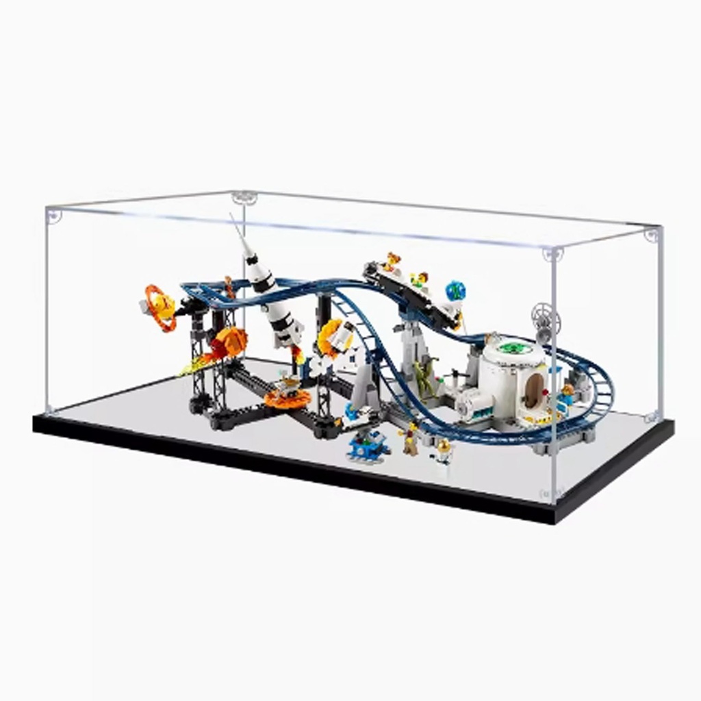 Acrylic Transparent Display Box Compatible with Lego 31142 Space Coaster Model Dustproof Display Gift Protect Decorations Collectibles Storage Organizer Box Only Mirrors 3mm