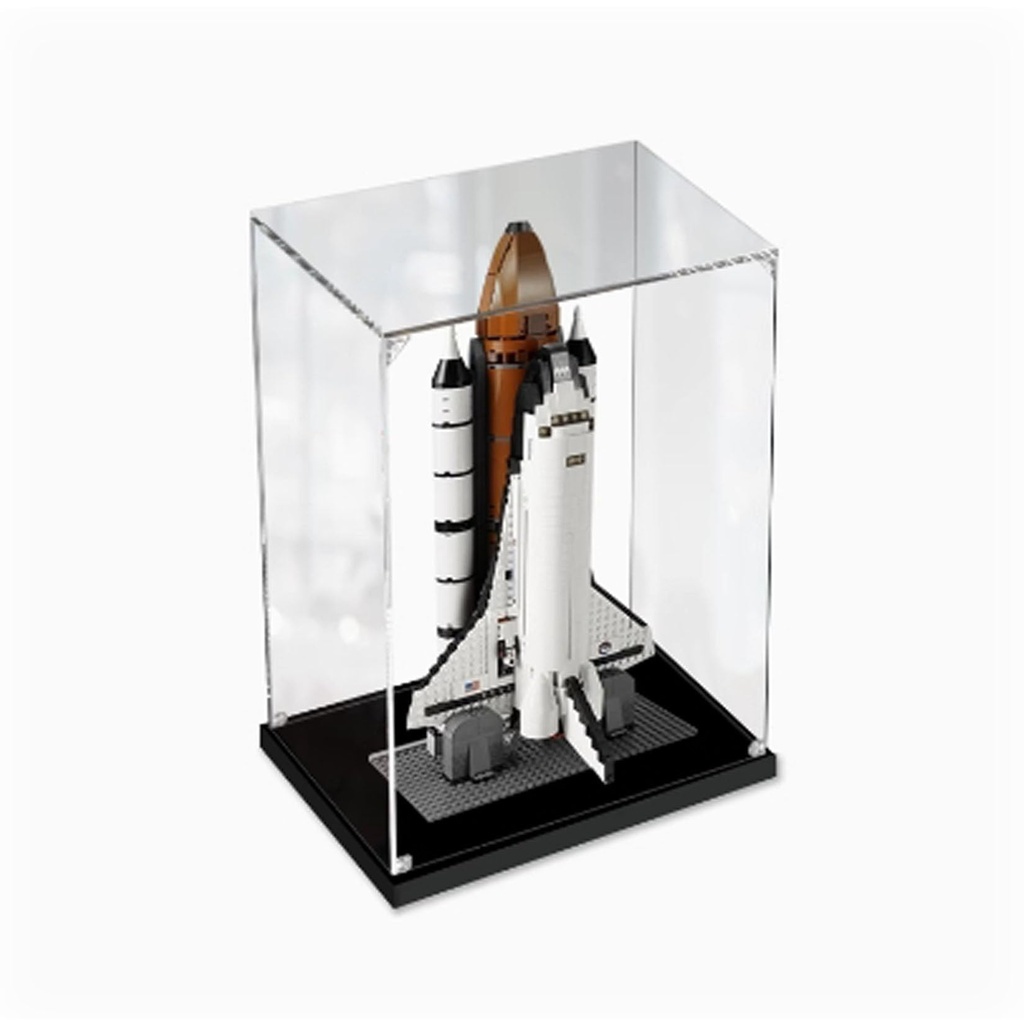 Acrylic 2mm Display Case for Lego 10231 Aerospace Shuttle Transparent Dustproof Display Box Compatible with Lego 10231 Building Kits 30 x 30x 55CM