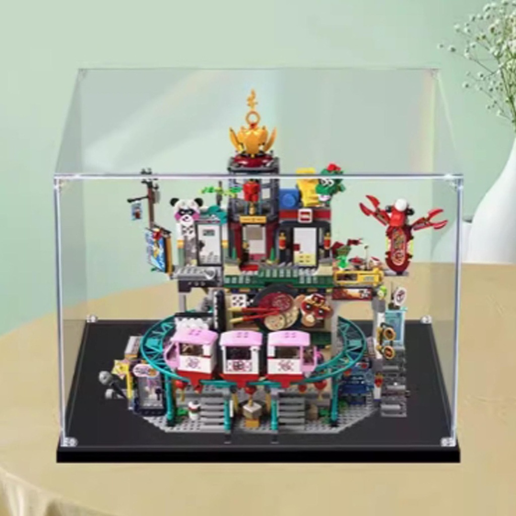 Acrylic Display Clear Collectors Box Compatible with Lego 80036 Lantern City Building Block Model Dust Storage Box Display Box Box Only 3mm
