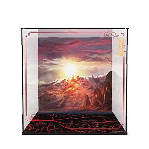 AZIZAT Acrylic Display Case Clear Show BoxDisplay Box for Lego 80010 Bull Demon King Building Model Only Storage Box