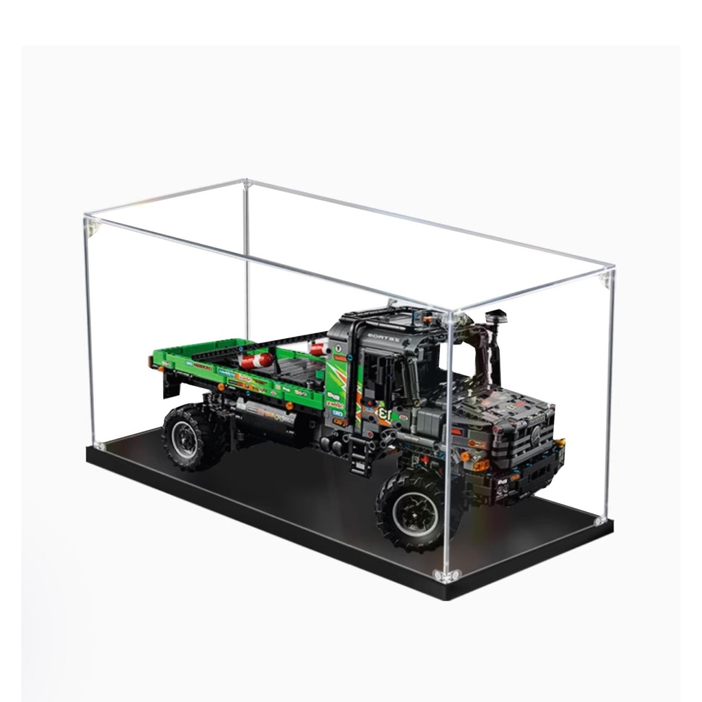 Acrylic Display Case for Lego Trial Truck 42129 Dustproof UV Protected Custom Fit Gifts for Model Lovers Assembly Storage Transparent 2mm