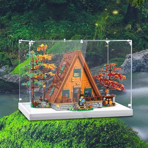 AZIZAT Acrylic Display Case Is Compatible with Lego 21338 AFrame Cabin Building Kit Model Collectibles Dustproof Clear Display Box only Storage Box transparent B