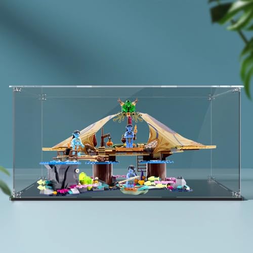 AZIZAT Acrylic Display Case It Is Compatible with Lego 75578 Island Sky Tent Building Kit Model Collectibles Dustproof Clear Display Box only Storage Box Transparent