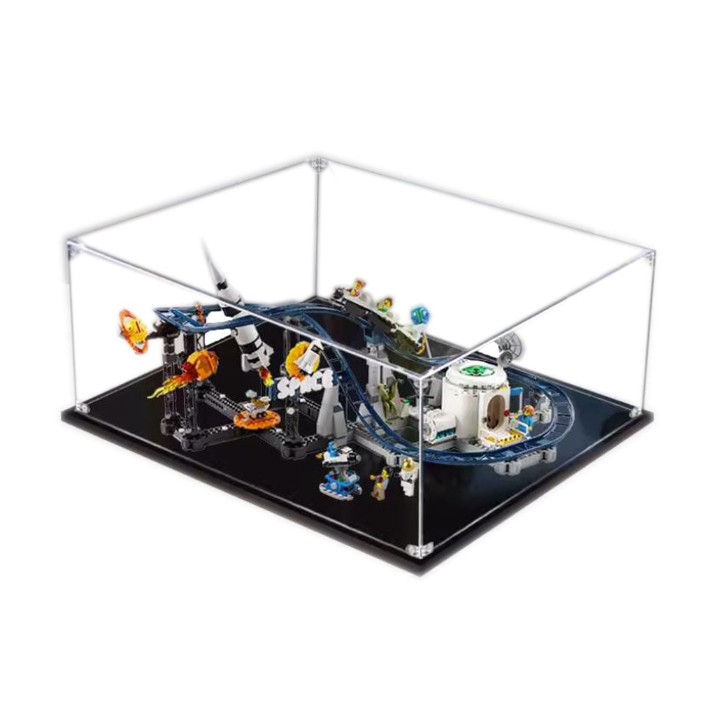 Acrylic Display Case for Lego Creator Space Roller Coaster 31142 Showcase Protect Decorate Your Model with Dustproof Storage Gifts 2mm Transparent