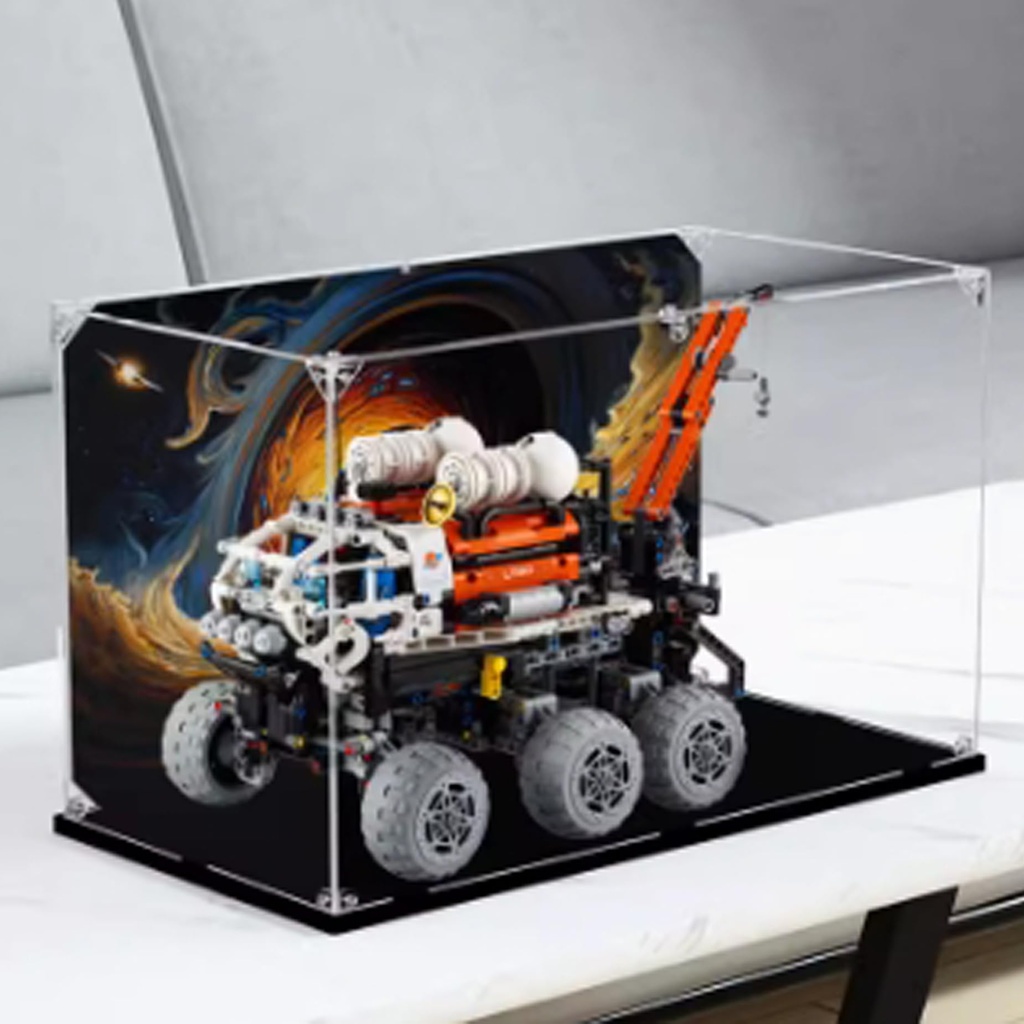 Acrylic Clear Display Case for Lego 42180 Mars Manned Exploration Rover Display BoxBuilding Block Collectibles Transparent Dustproof Showcase Storage Box Display Box Stand for Only Case 3mm