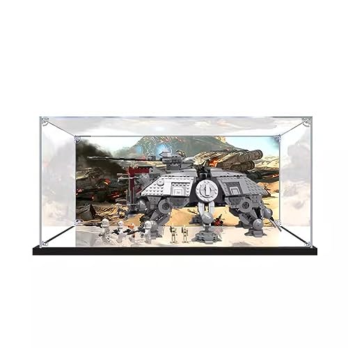 AZIZAT Acrylic Display Case Is Compatible with Lego 75337 ATTE Walker Building Kit Model Collectibles Dustproof Clear Display Box only Storage Box3mm background