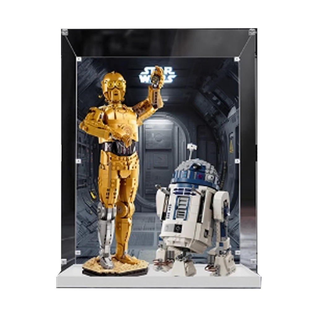 Acrylic Display case Compatible with Lego 7539875379 Robot Display Box kitdustproof UVResistant Transparent Display case Display case only kit not Included Airbrushed White