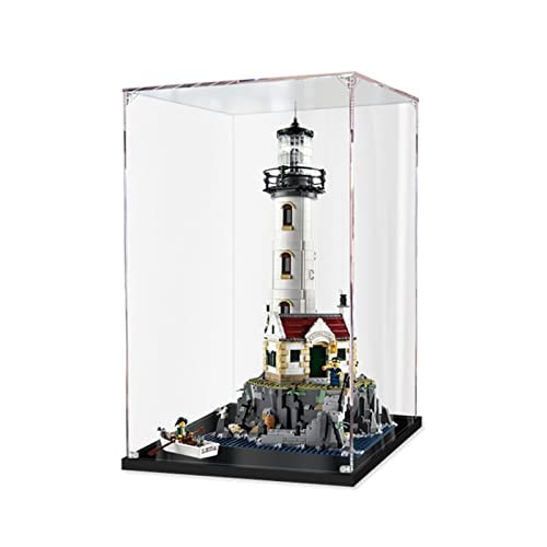 AZIZAT Clear Acrylic Display Case Dustproof Box Display Box for Lego Motorised Lighthouse Building Kit Collectibles Model Only Storage Box 2mm