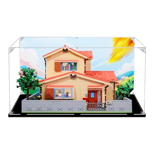 Acrylic 3mm Display Box for Lego Nobitas Home Model Transparent Dustproof Display Box Storage Box Compatible with Lego Nobitas Home Model Model Not Included Style A