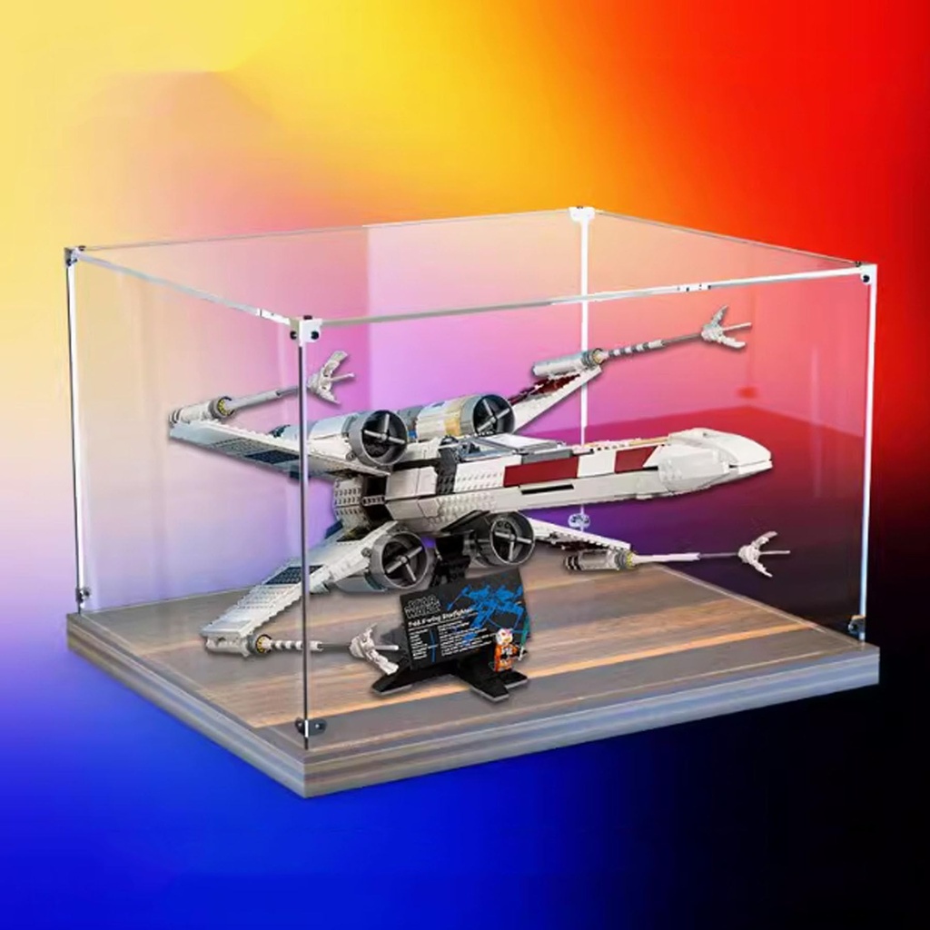 Acrylic Display Clear Collectors Box Compatible with Lego 75355 Fighter Aircraft Building Block Model Dust Storage Box Display Box Box Only Style 2