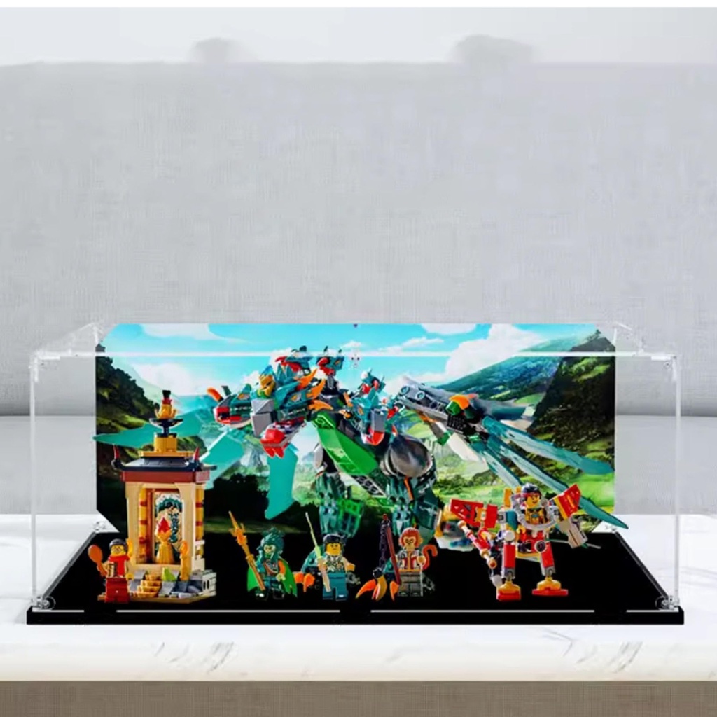 Acrylic Clear Display Case for Lego 80056 Nineheaded War Beast Display BoxBuilding Block Collectibles Transparent Dustproof Showcase Storage Box Display Box Stand for Only Case Style 2