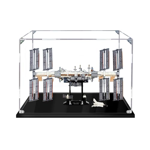 Acrylic Display Box Compatible with Lego 21321 International Space Station Building Block ModelDustproof Transparent Display CaseSelf Assemble Display Case B3MM