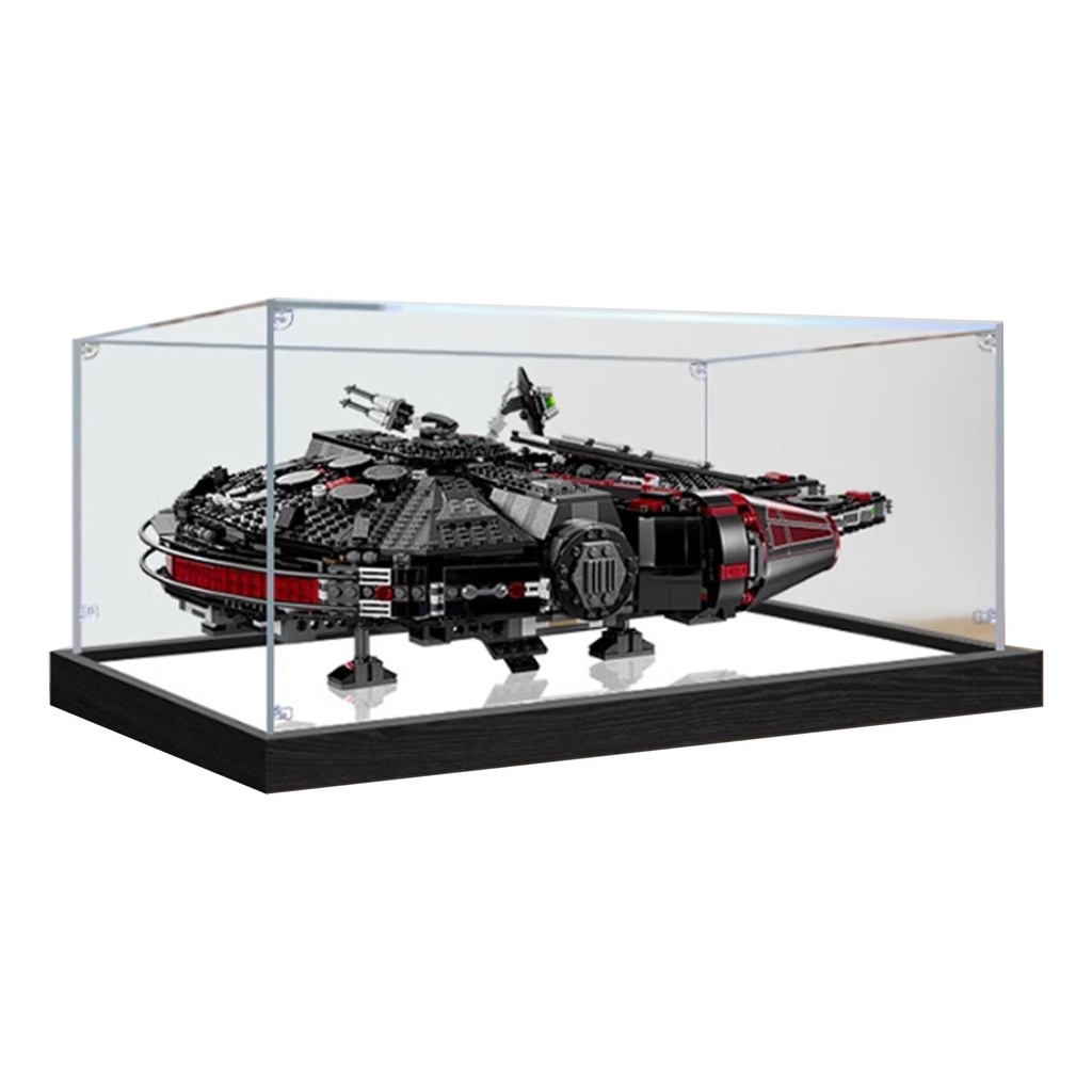 Acrylic Display Clear Collectors Box Compatible with Lego 75389 Dark Millennium Falcon Building Block Model Dust Storage Box Display Box Box Only Back spray 3mm mirrors