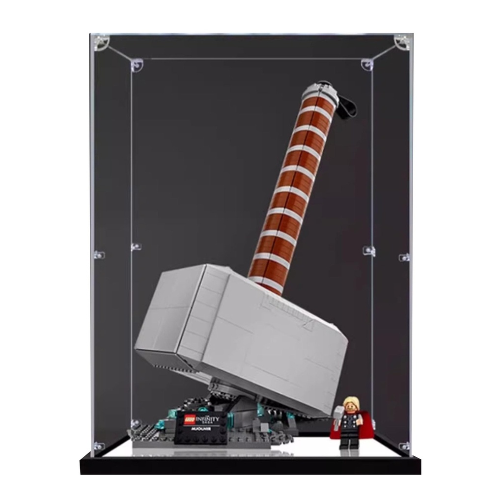 Acrylic Display case Compatible with Lego 76209 Thors Hammer Display Box kit dustproof UVResistant Transparent Display case Display case only kit not Included 3mm Mirror