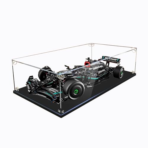 Figures Display Box for LEGO 42171 Mercds F1 W14 E Acrylic Dustproof Transparent Display Case No Model snap fastener 2mm