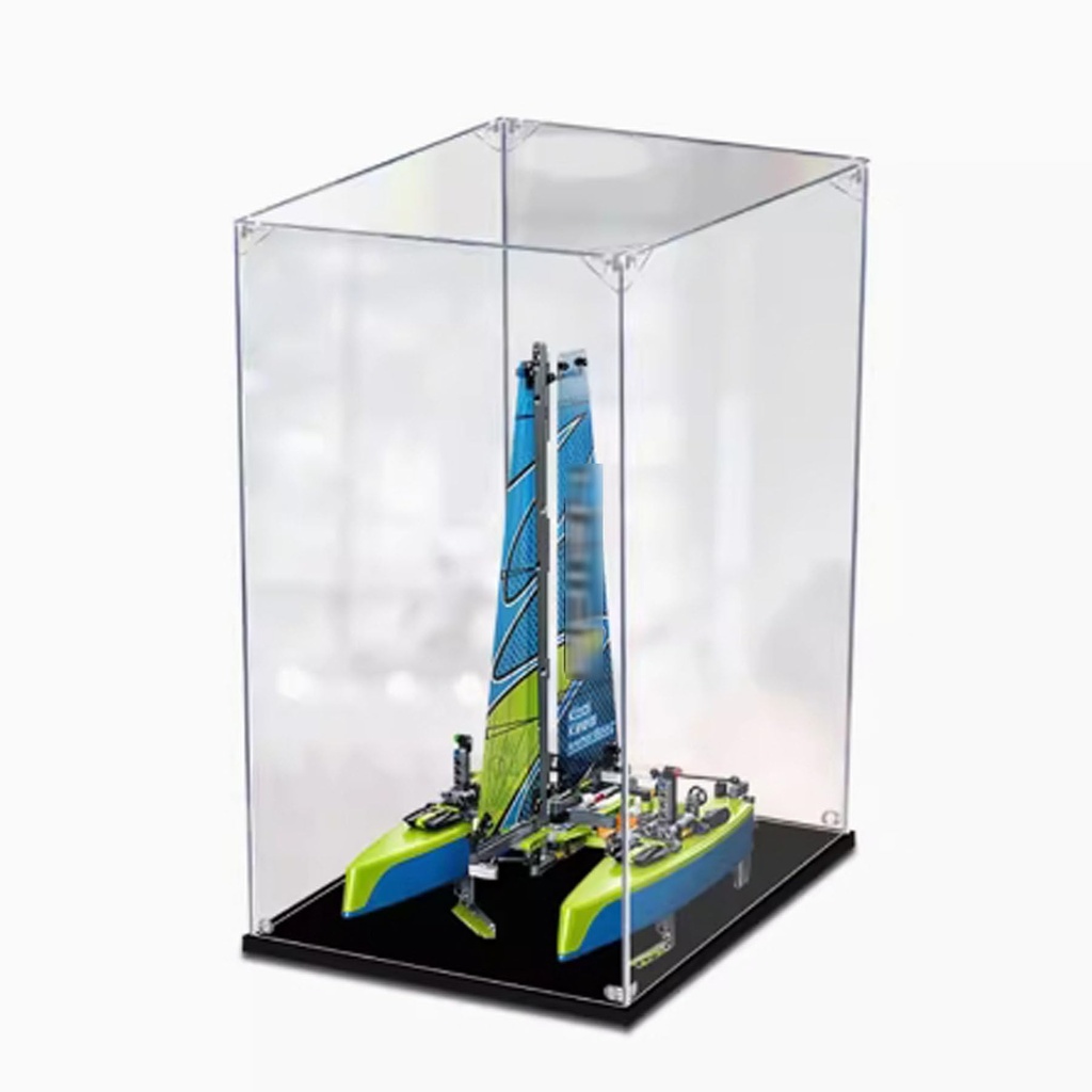 Clear Acrylic Display Box Compatible with Lego 42105 Floating catamaran Model Dustproof Display Gifts Protect Decorations Collectibles Storage Organizer Box Only 3mm