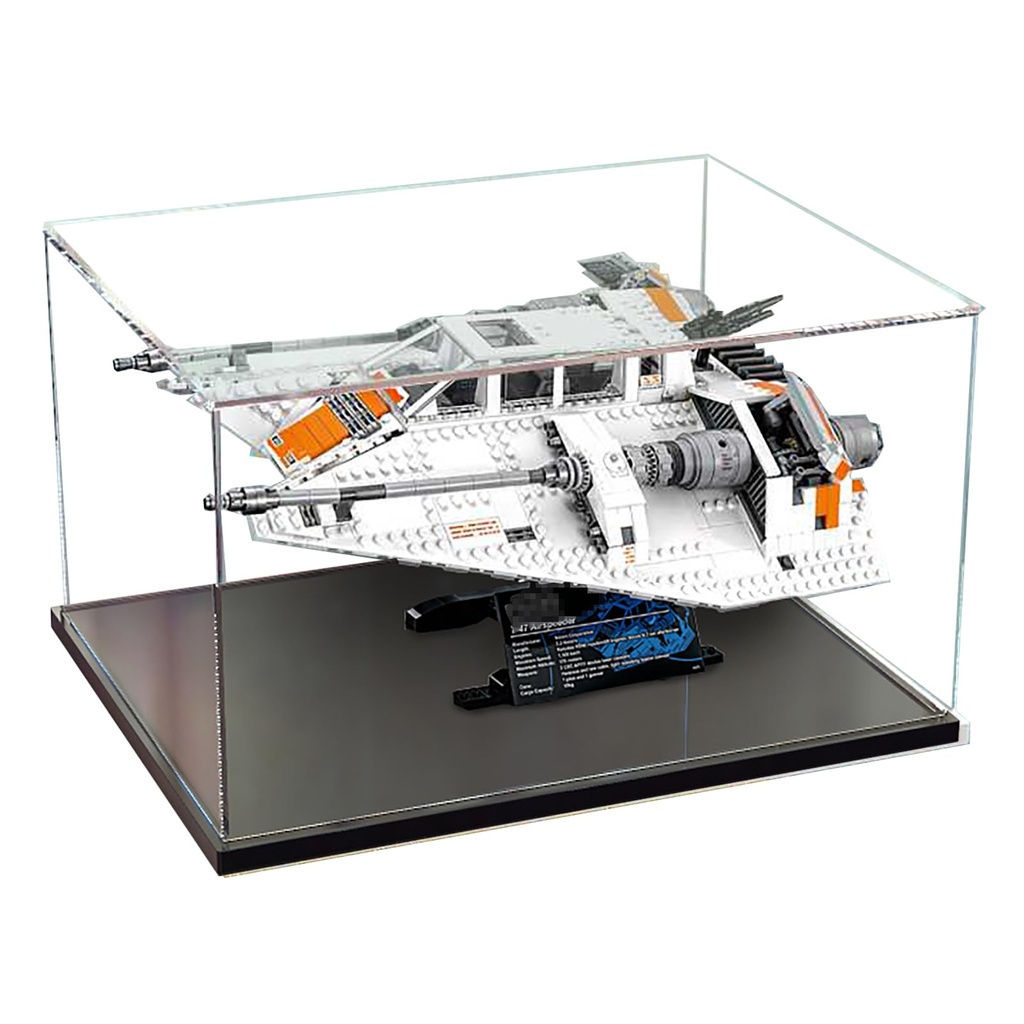 Acrylic display box for LEGO 75144 Star Wers series UCS snow fighter model dust boxbest giftcollect and protect your modelno modle Black base