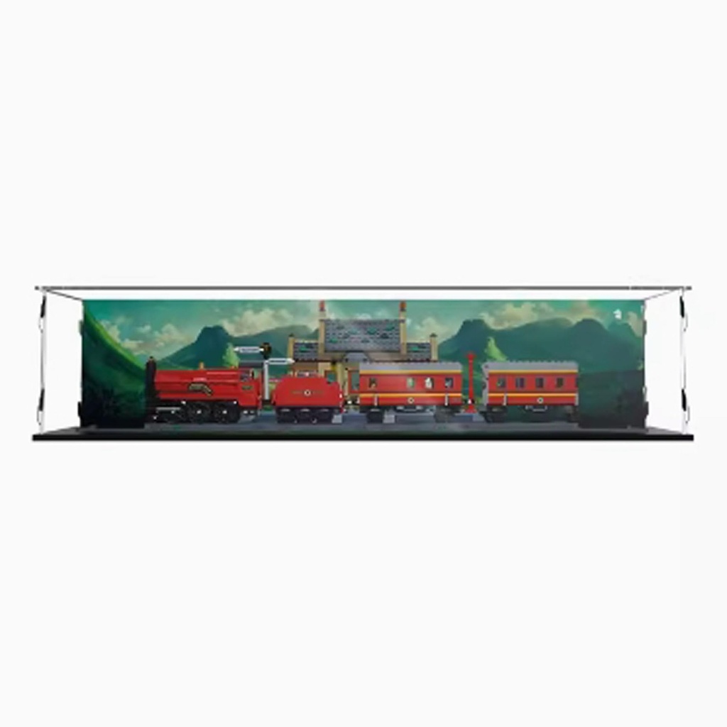 Acrylic Display Clear Collectors Box Compatible with Lego 76423 Train Station Building Block Model Dust Storage Box Display Box Box Only