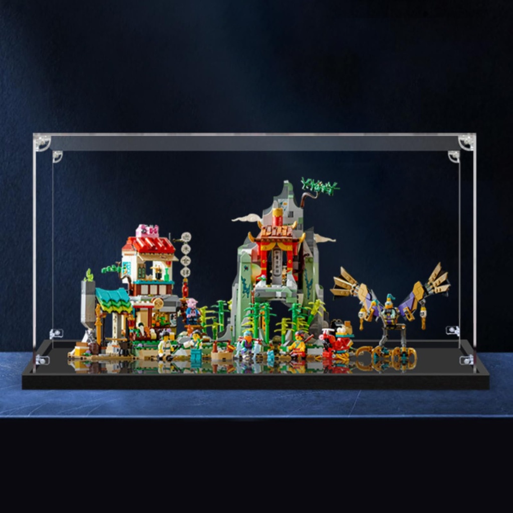 AZIZAT Acrylic Display Case for Lego Wukong Battalion 80044 Building Block Modelsshow Box Collect Dustproof Storage Only Display Boxes Not Models Transparent