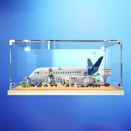 AZIZAT Acrylic Display Case Is Compatible with Lego 60367 Passenger Aircraft Building Kit Model Collectibles Dustproof Clear Display Box only Storage Box transparent B
