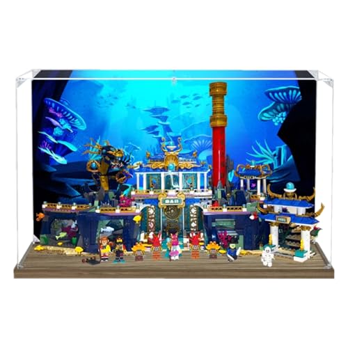 Acrylic 3mm Display Box for Lego 80049 East Sea Dragon Palace Model Transparent Dustproof Display Box Storage Box Compatible with Lego 80049 Model Model Not Included Style A