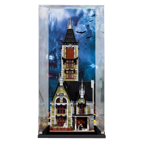 Acrylic Display Box Compatible with Lego 10273 Haunted House Jumper Dust Box Organizer Transparent Box for 10273 Display Box Box Only Airbrush Style