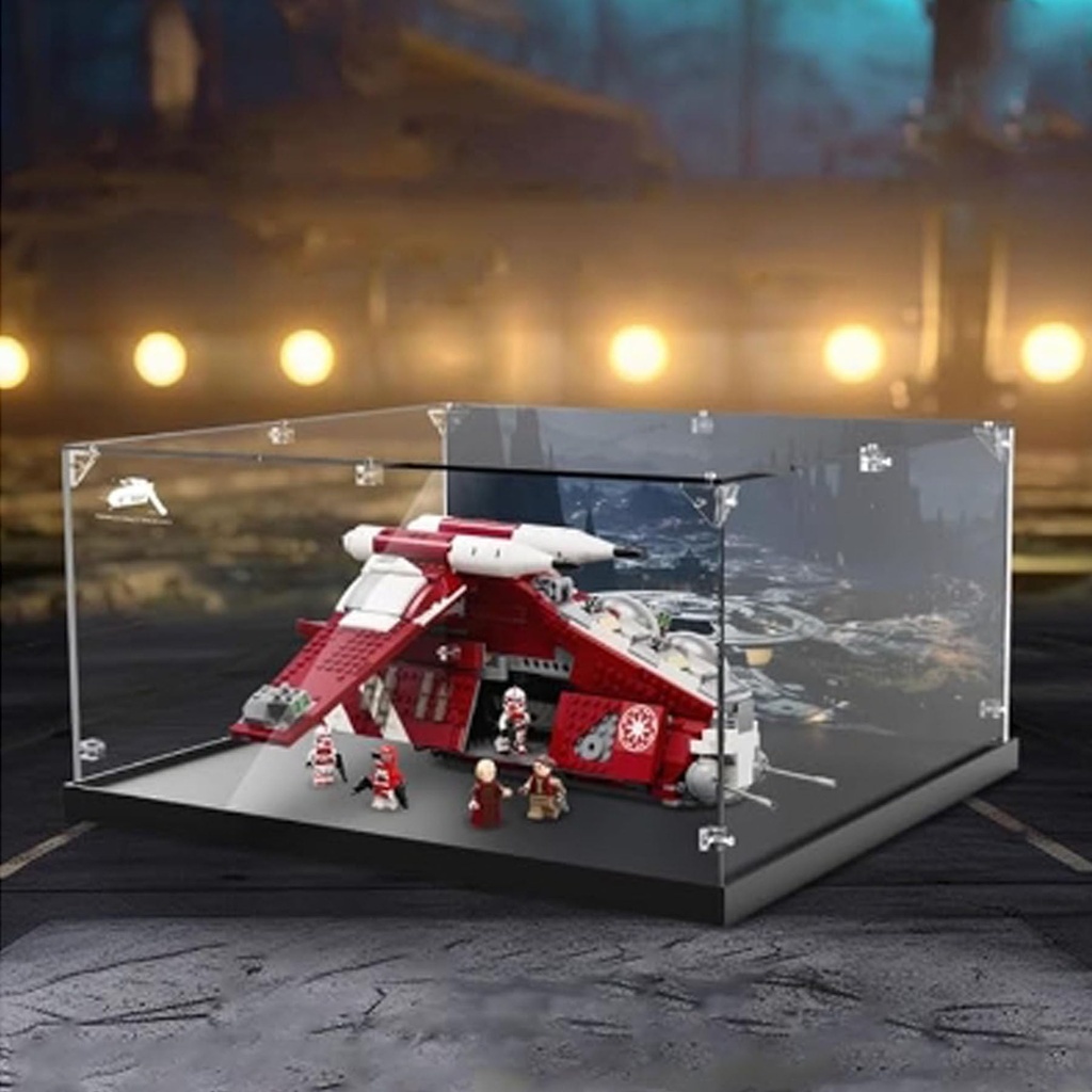 Acrylic Display Clear Collectors Box Compatible with Lego 75354 Guard gunboat Building Block Model Dust Storage Box Display Box Box Only Background