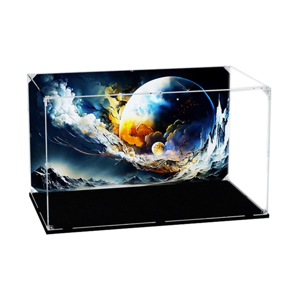 Acrylic Display Case for Lego Creator Space Roller Coaster 31142 Showcase Protect Decorate Your Model with Dustproof Storage Gifts Background603535