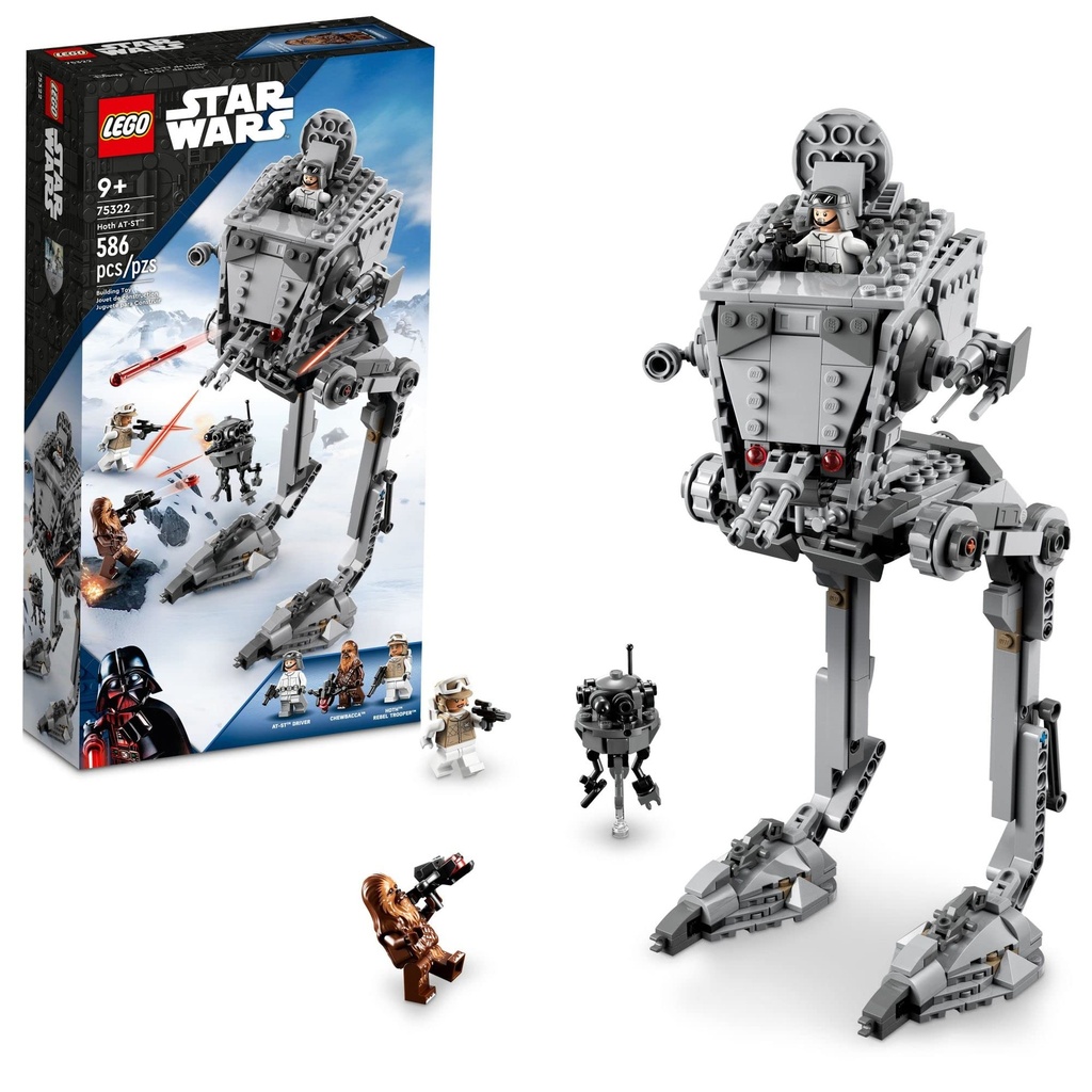 LEGO Star Wars Hoth atST 75322 Building Kit Construction Toy for Kids Aged 9 and Up with a Buildable Battle of Hoth atST Walker and 4 Star Wars The Empire Strikes Back Characters 586 Pieces