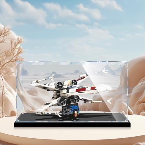 Acrylic Clear Display Case for Lego 75355X Wing Starfighting Model Collectibles Countertop Display Case Gift Dust Box Organizer Display Box only Transparent 3 mm