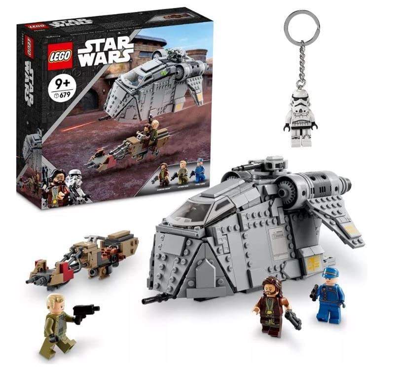 LEGO Star Wars Ambush on Ferrix Andor Series TacPod Vehicle Building Playset 75338 wStorm Trooper Keychain Bundle
