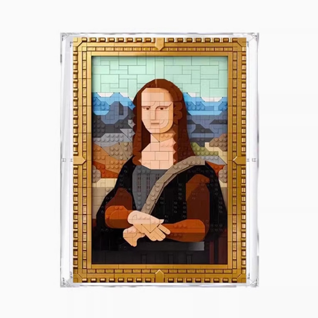 Acrylic 3mm Display Box for Lego 31213 Mona Lisa Model Transparent Dustproof Display Box Storage Box Compatible with Lego 31213 Model Model Not Included Box