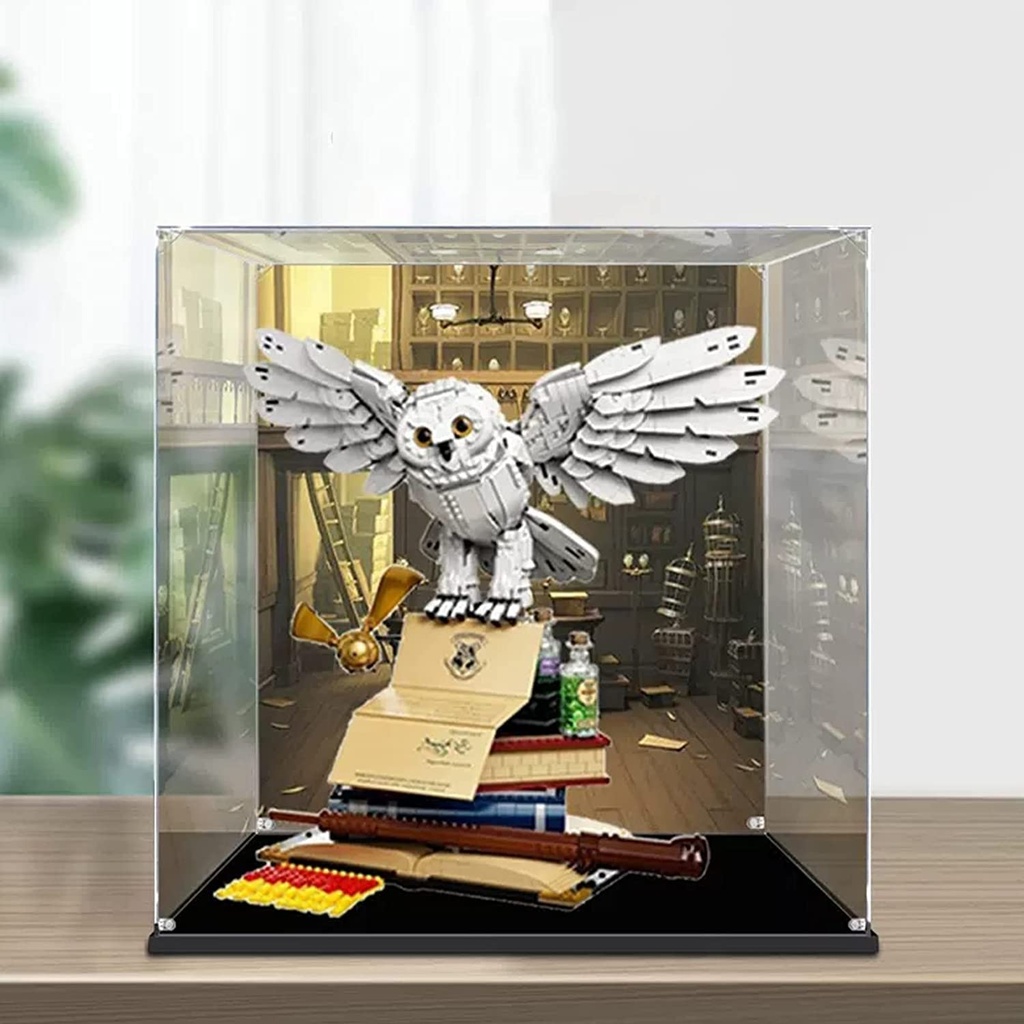 Acrylic Display Case for Lego 76391 Hedwig Hogwarts Building Kit Dustproof Display Box Showcase Only Display CaseInkjet