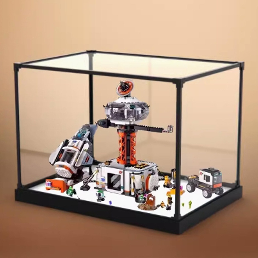 Acrylic Display Clear Collectors Box Compatible with Lego 60434 Space Rocket Launching Station Building Block Model Dust Storage Box Display Box Box Only Style 3