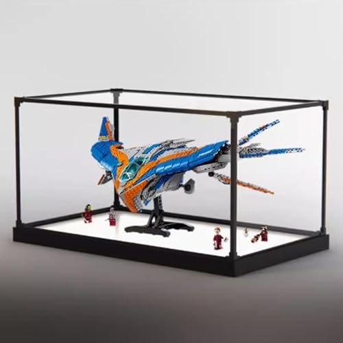 Acrylic Display case for Lego 76286 Escorting Guard Model Dustproof Transparent Collections Display Case Display Box only White Base