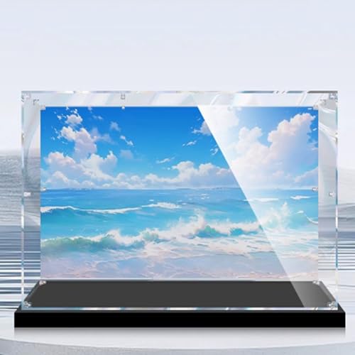 Acrylic Clear Display Case for Lego 70618 Boats Display BoxBuilding Block Collectibles Transparent Dustproof Showcase Storage Box Stand for Only Case 3mm Background